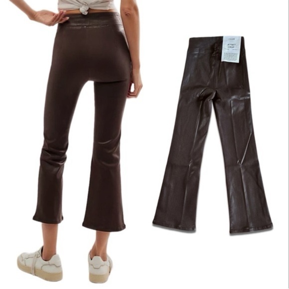 NWT Frame Jet Set Mini Boot Chocolate Cropped Pants Size 0 - Picture 5 of 14